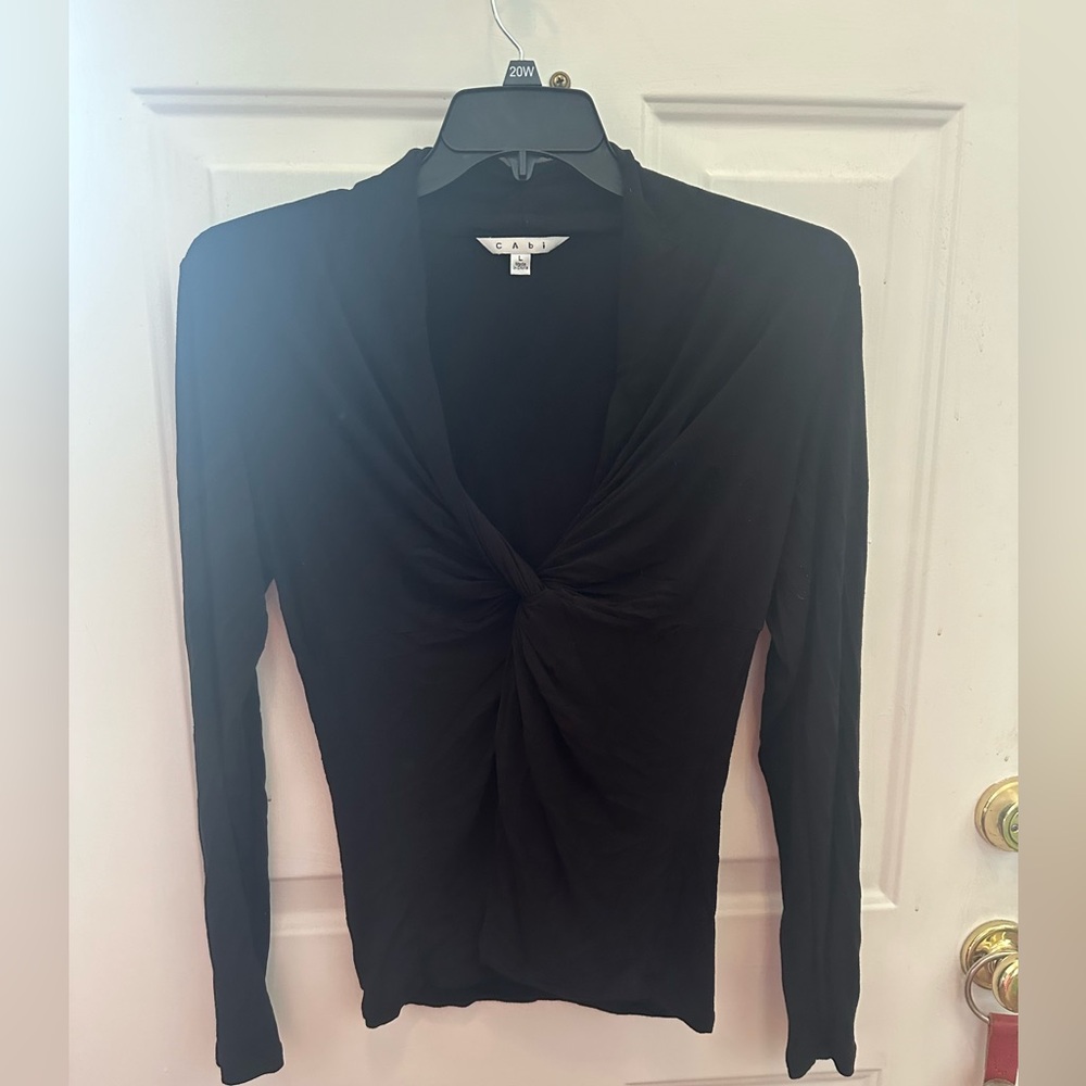 Cabi knotted black dress shirt